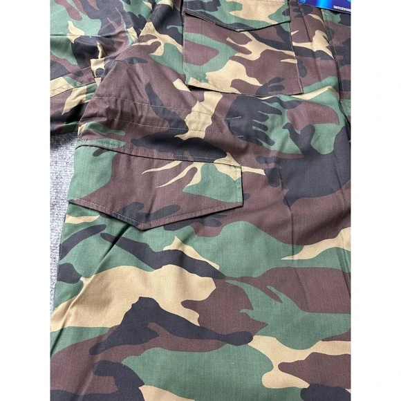 DODECA Vintage‎ Y2K Men's 5XL Woodland Camo Parka Fur Hood Winter Jacket NWT